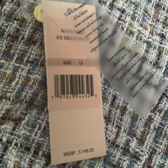 Nanette  ICED BLUE DENIM tweed mini dress NWT size 12 - Picture 5 of 6